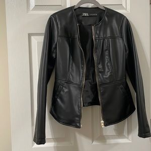Zara Black Leather Jacket